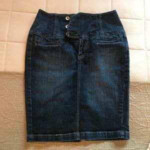 Paris Blues high wasted denim pencil skirt